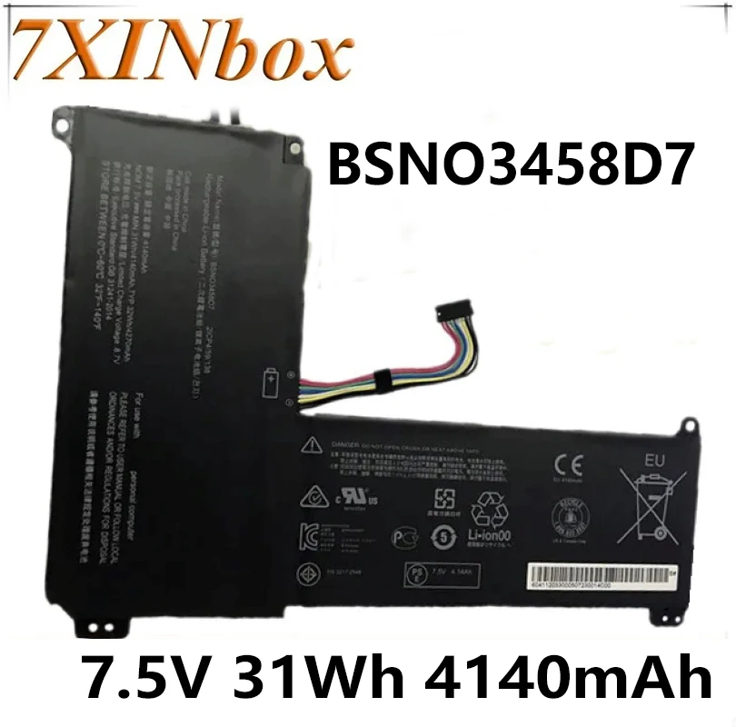 

7xinbox 7,5 V 31Wh 4140mAh Оригинальный аккумулятор для ноутбука BSNO3458D7 для Lenovo 2ICP4/59/138 Series Tablet