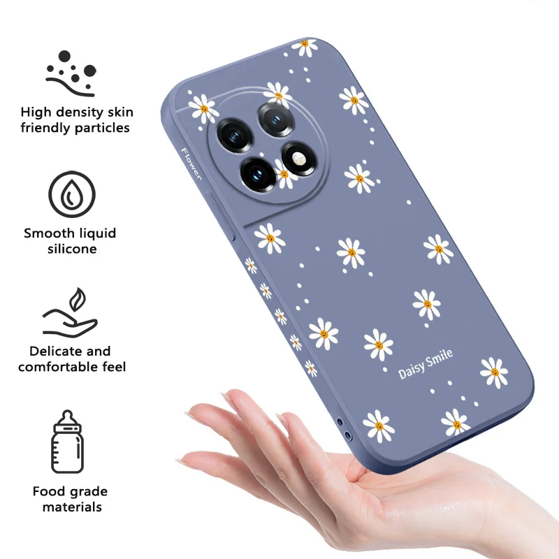 Smiling Daisy Liquid Silicone Phone Case Cover