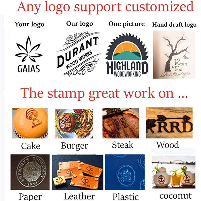 Custom Burger Stamp Food Branding Iron Custom Bread Stamp Steak