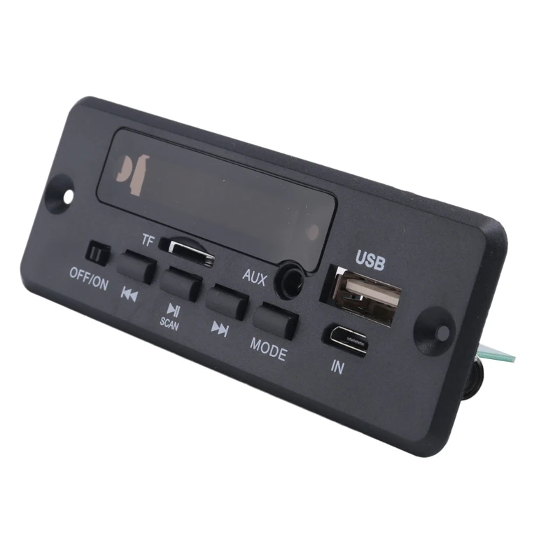 12V Bluetooth MP3 Decoder Board 50W Amplifier DIY Home Digital Audio Module USB For Speaker Handsfree Audio Module Black