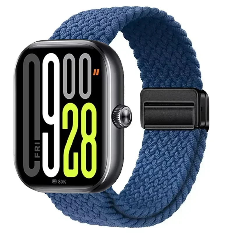 Nylon Braided Magnetic Buckle Adjustable Loop Strap Bracelet in Breathable Design