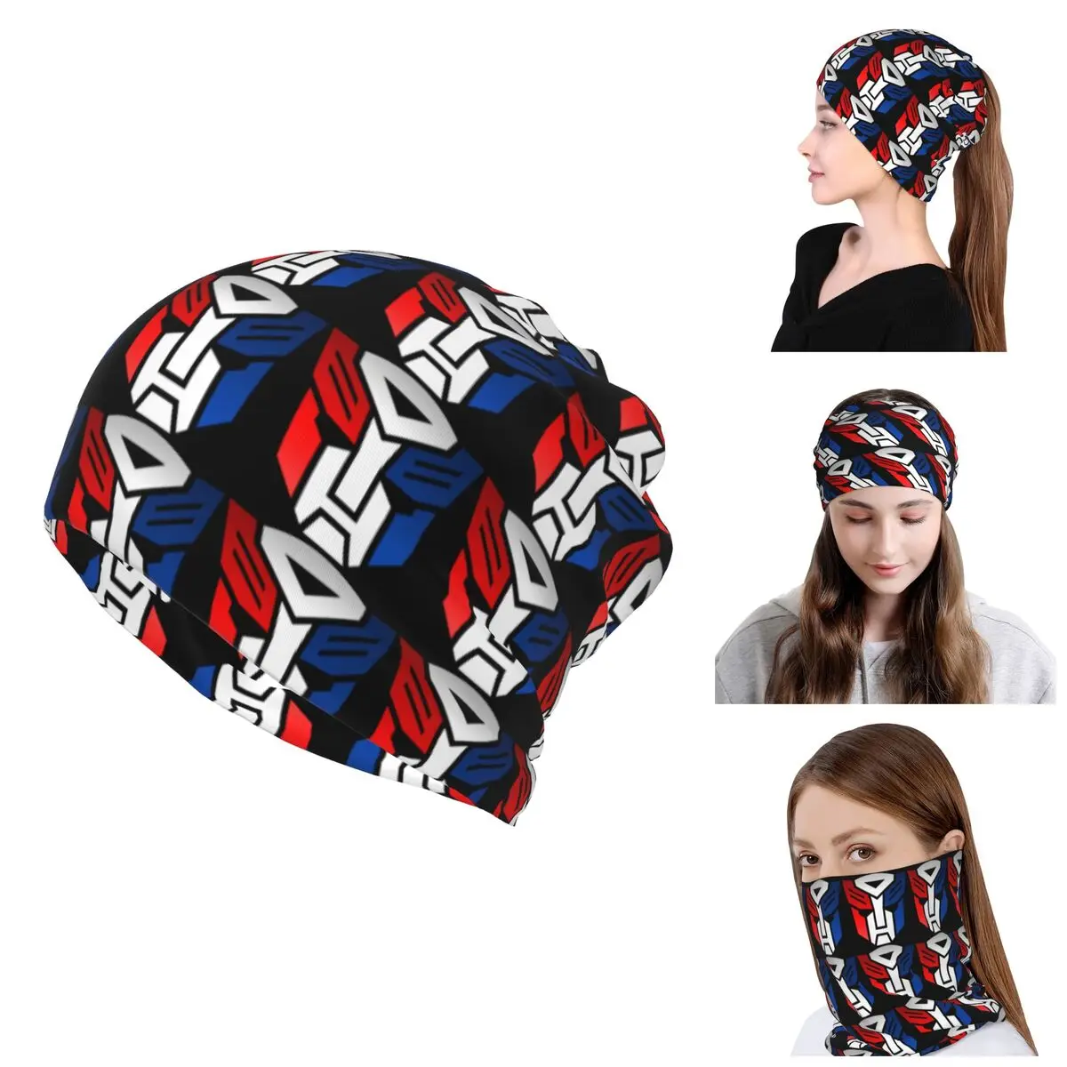 

Transformer Winter Skullies Beanies Caps Headband Neck Warmer Men Women Hiking Hunting Tube Scarf Autobots Face Bandana Gaiter