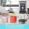 Ice Cream Containers Replacement For Ninja Creami Pints & Lids 24Oz Cups Creami Deluxe NC501 NC500 Series 2