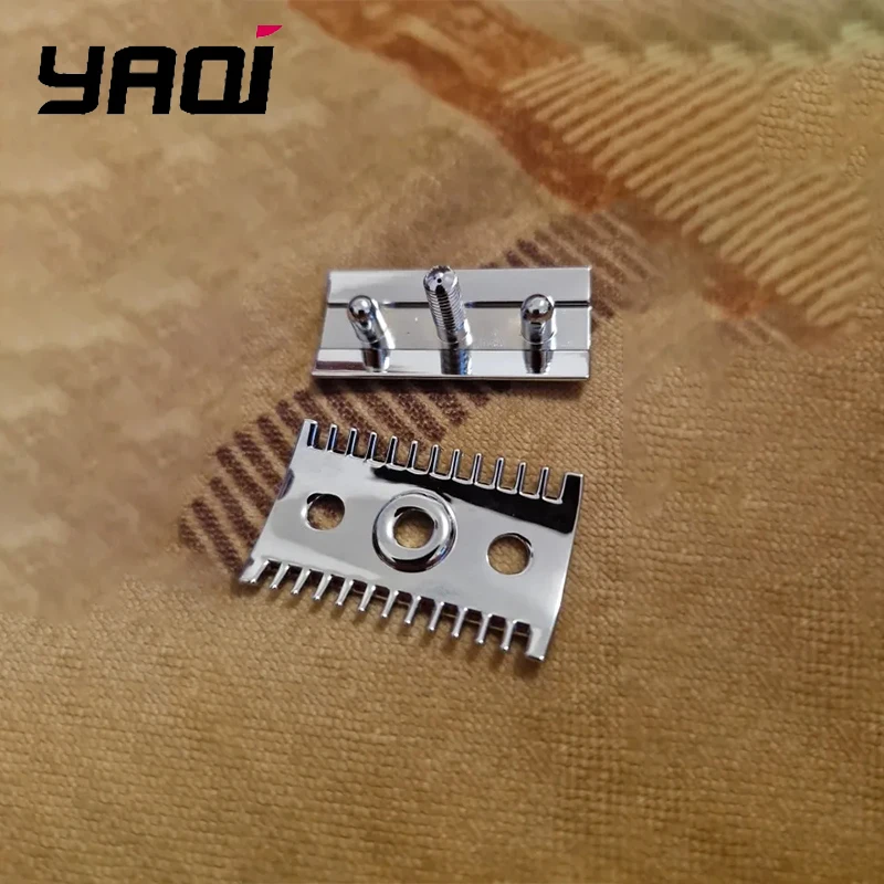 YAQI 0.20mm 블레이드 갭 크롬 컬러 오픈 콤 면도기 헤드 남성용 경량 미..