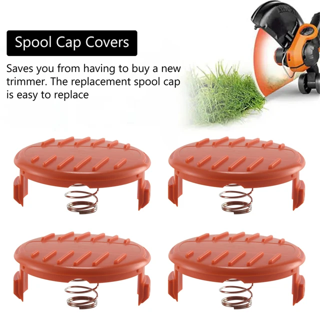 4 Pack RC100P Weed Eater Spool Caps for Black Decker AFS Trimmers, 4 Caps  and 4 Springs, Easy Installation 