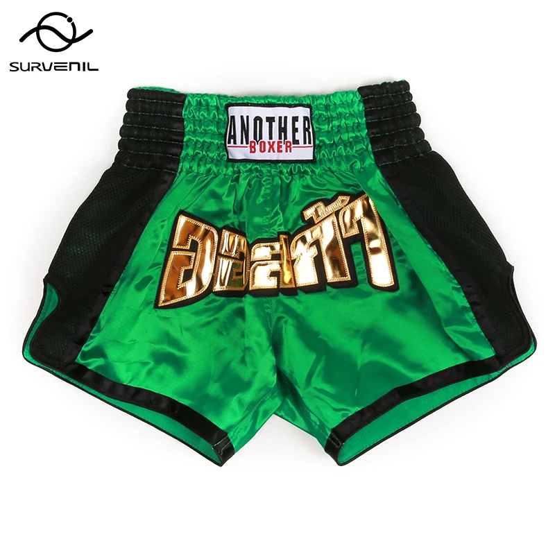 Thai Boxing Shorts Child Women Men Muay Thai Shorts Satin Kickboxing Kids Adults Martial Arts Fight MMA Training Trunks
