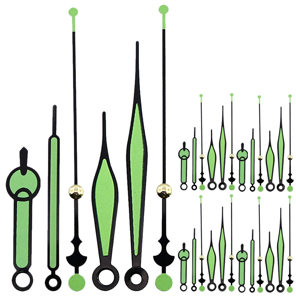 

Светящиеся часы, стрелки, алюминиевые светящиеся темные часы, 10 комплектов, кварцевые часы, иглы, настенные часы, набор для ремонта часов
