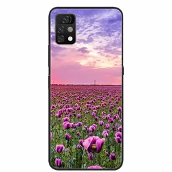 Soft Silicone TPU Black Seascape Protective Phone Case for Umidigi A7S (Beige)