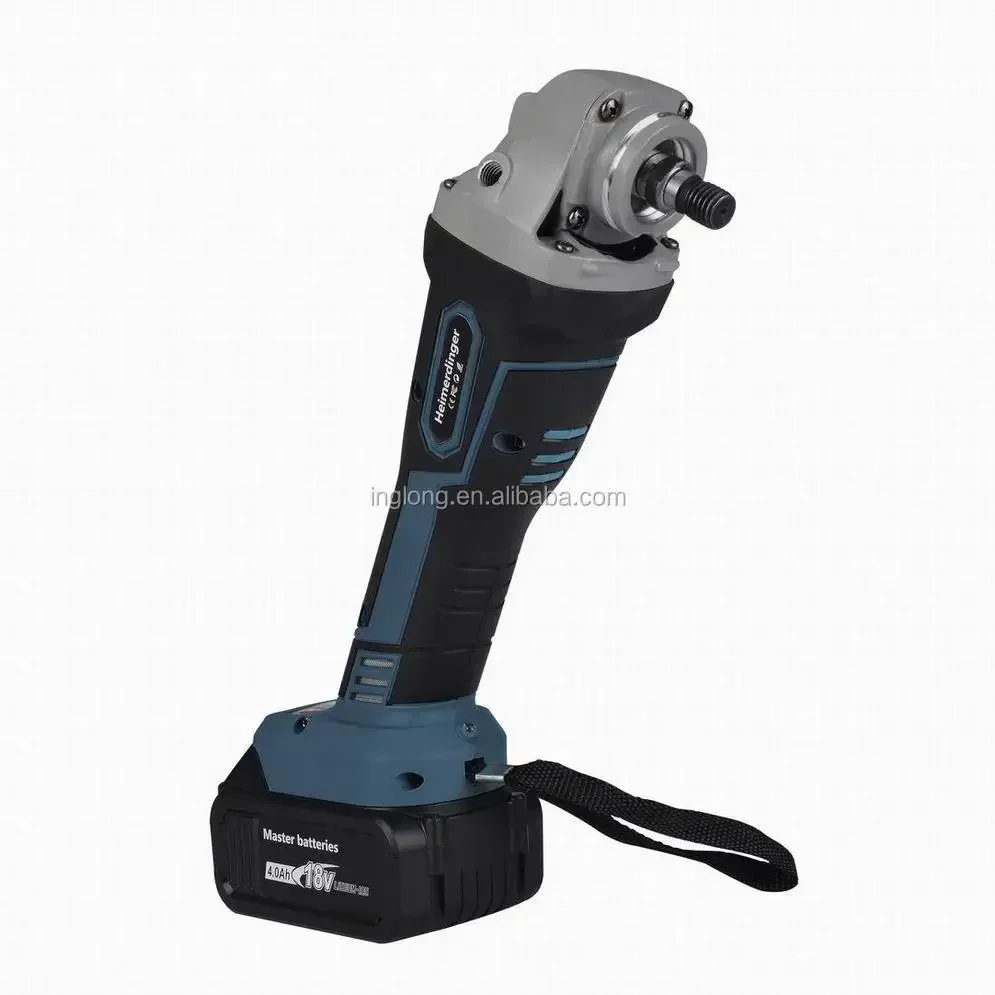 Rechargeable Brushless Cordless Angle Grinder with Two 18V 4.0Ah Lithium Batteries