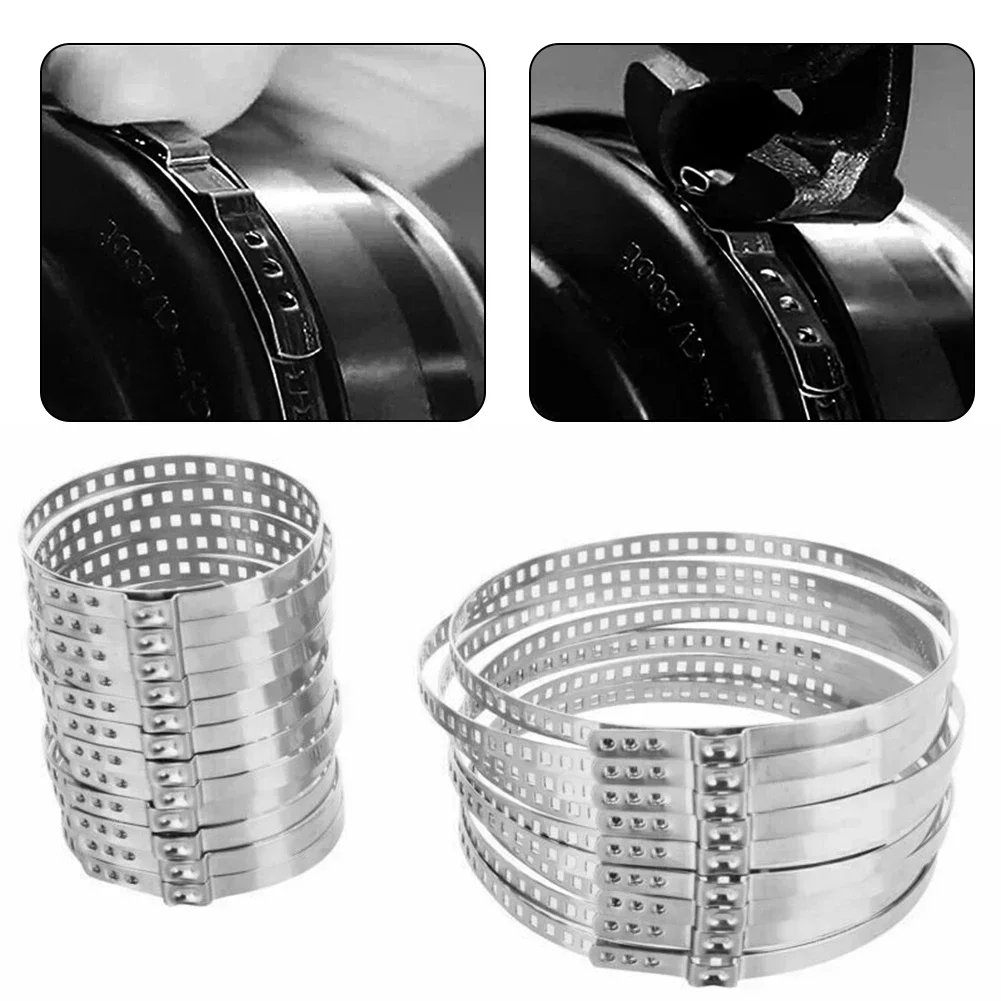 Axle CV Joint Boot Crimp Clamp Kit Driveshaft CV Boot Clamp Stainless Steel Adjustable 12/24Pcs,stainless steel clamp clips,cv boot clamp