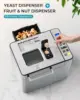 Maker Machine 2LB Breadmaker, Bread Machines with Nut Dispenser and Yeast Dispenser, 3 Loaf Sizes 3 Crust Colors, Dough Maker wi 4