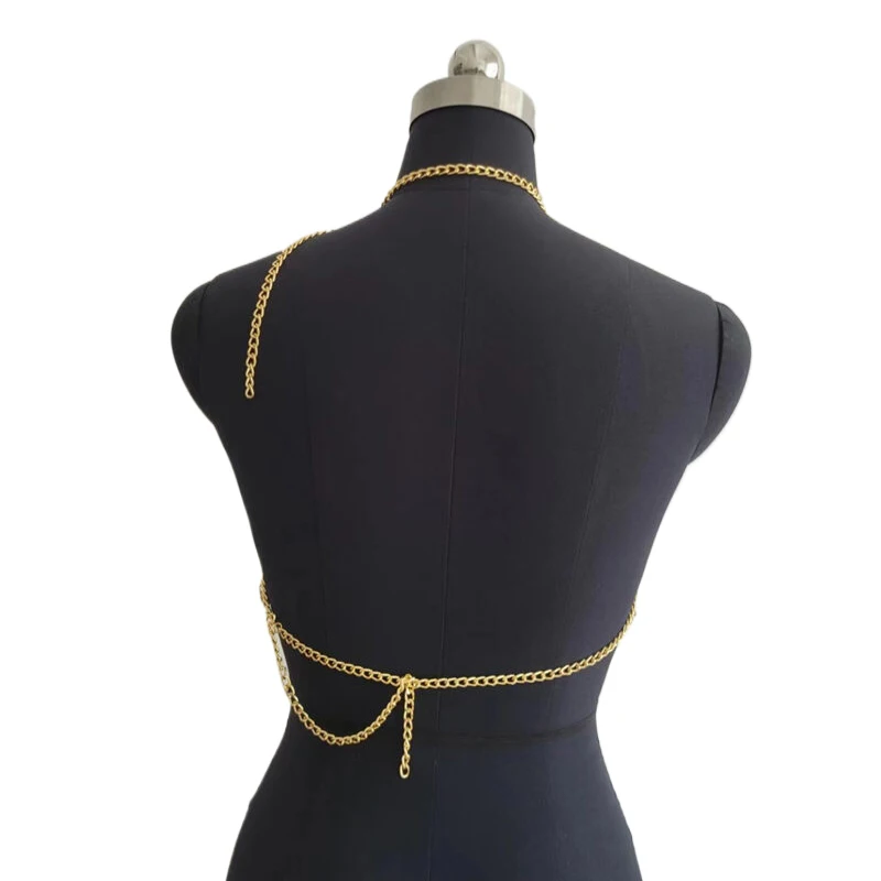 Körperkette Crop Top Zubehör Modischer mehrschichtiger BH Bikini Damenschmuck 2024 Sommer Hohl Cover Up Sexy Tank Tops – Detail 7