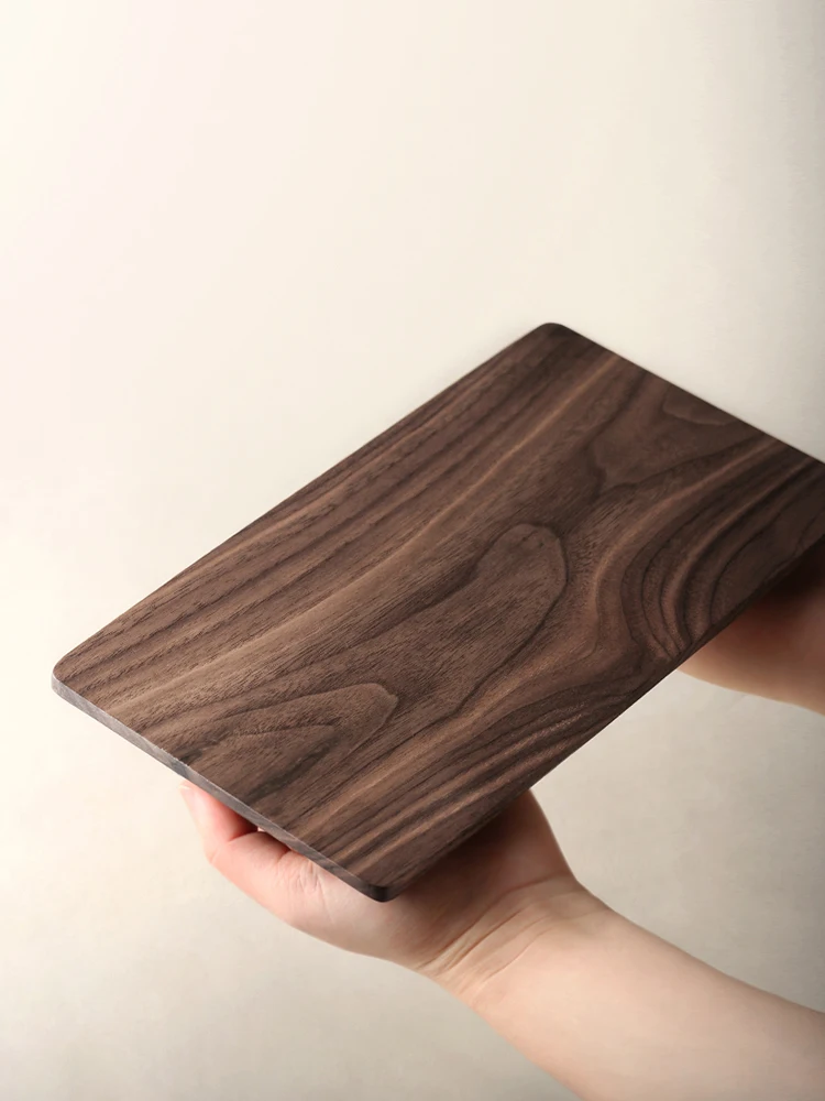 

The product can be customized.Walnut wood tray home rectangular solid wood tea tray dim sum plate simple handmade tray