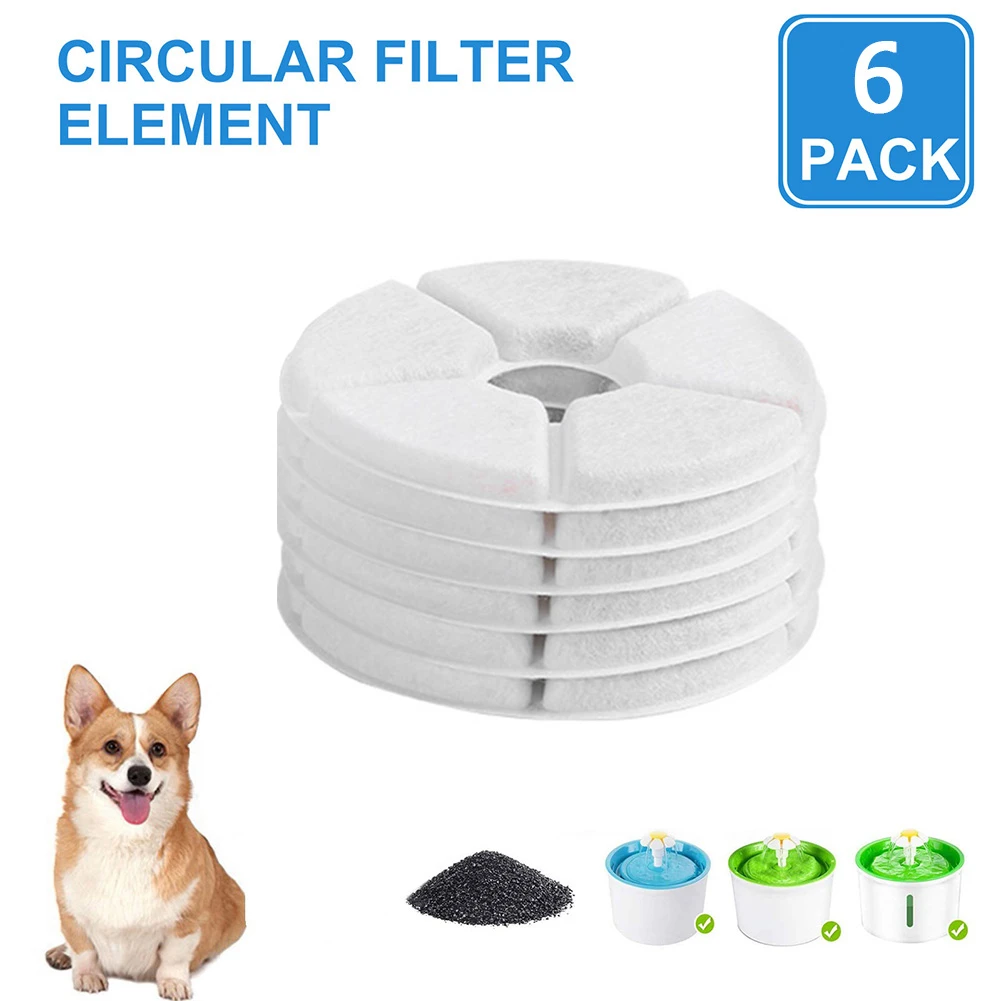 125mm Round Replacement Filter for Cat Dog Flower Water Drinking Fountain  Dispenser Feeders Activated Carbon Filters Kits 4 10pc| | - AliExpress