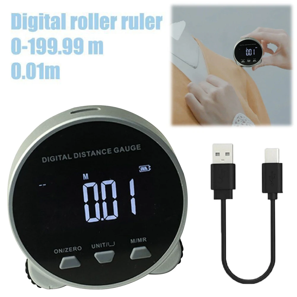 Electronic Tape Measure Digital Roller Ruler Rechargeable Electronic Distance Meter Portable High Accuracy Length Measuring tape measure,measuring tape,measuring ruler