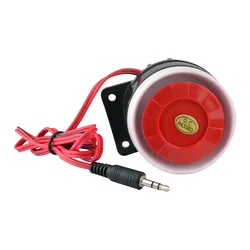 High-Decibel 120dB Indoor Wired Security Alarm - Anti-Theft Siren (Red)