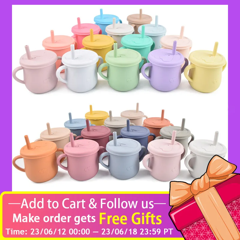 Drinking Water Straw Baby Cup Silicone Sippy Cup Straw Silicone