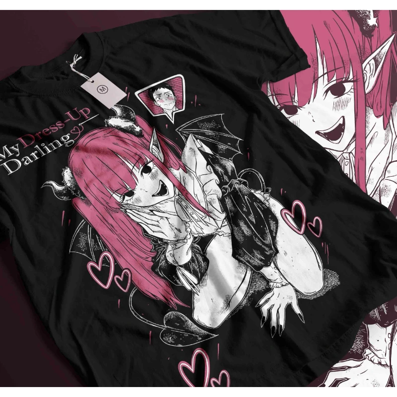Marin Kitagawa T-Shirt My Dress Up Darling Anime-Liebhaber-Geschenk T-Shirt 2026 Sommer Herren Damen Mode Baumwolle Y2K Oversized T-Shirt