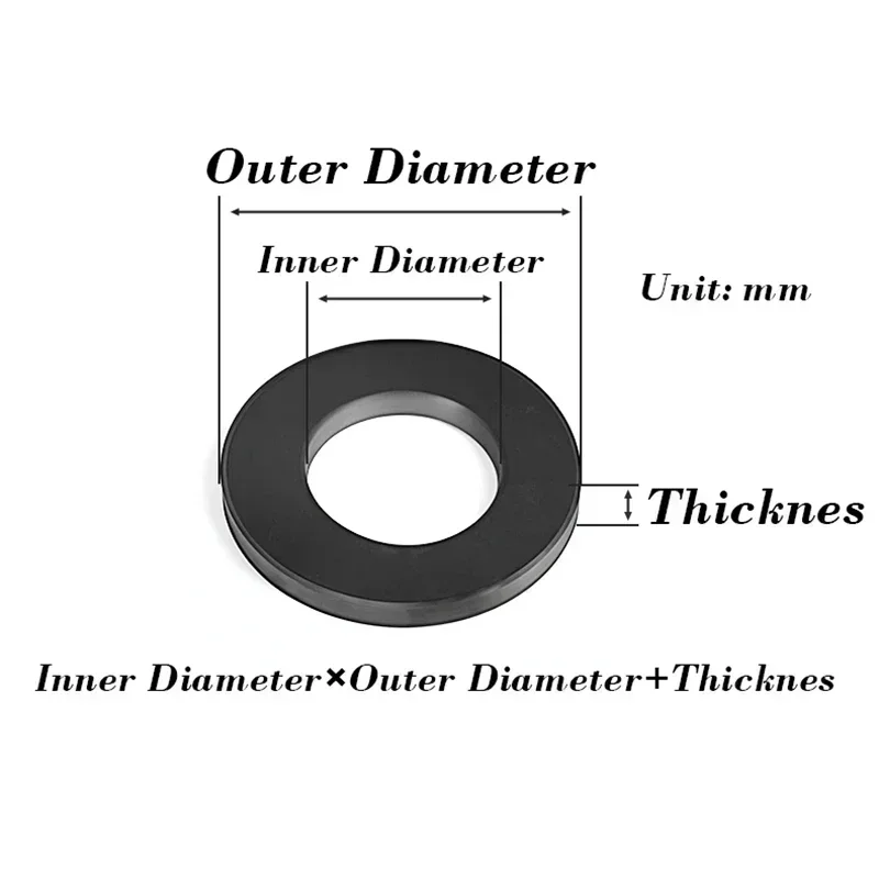 Rubber Washer 20 Pcs Black Flat Anti Oil Seal Washers M2 M2.5 M3 M4 M5 M6 M7 Insulation Hose Plumbing Gaskets