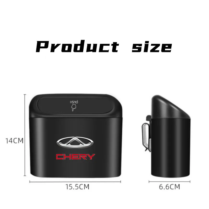 Hanging Vehicle Garbage Dust Case Storage Box Rubbish Bin for Chery Tiggo 2 3 4 6 7 8 3X 5X Pro T11 Auto Interior Accessories