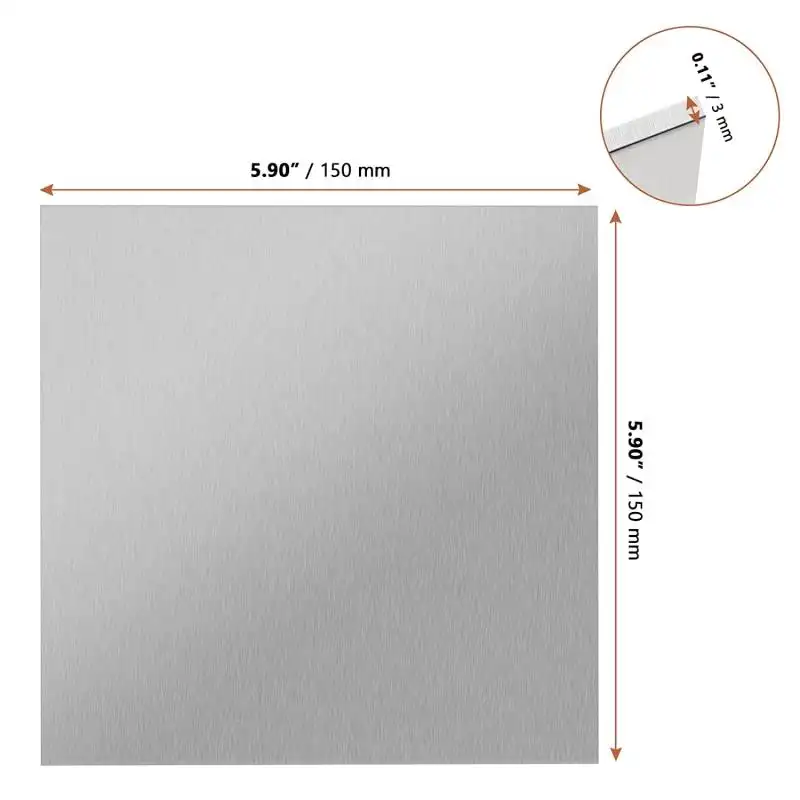 1pcs Aluminum Plate thickness 0.3mm 0.5mm 1mm 1.5mm 2mm 3mm 5mm 6mm 10mm Aluminum alloy square plate Polished Plate Sheet - Image 3
