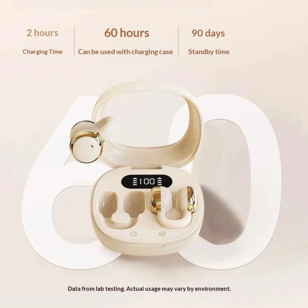 Wireless Ear Clip Bluetooth Headphones With Hifi Panoramic Audio_voghion.com