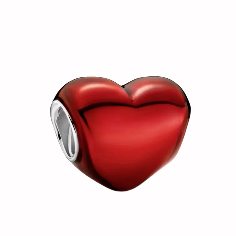 Heart Charm Heart-shaped Beads Fit Pandora Bracelets DIY Woman Jewelry Making charm jewelry,beads charms,bead jewelry making,silver charm bead,charm bead,beads jewelry,sterling silver beads charm