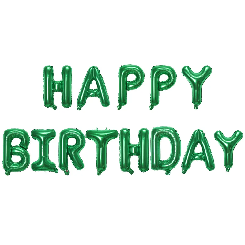 13 Stück Olivgrün Lila Buchstaben Folienballon Kinder Jungen Mädchen Thema Alles Gute zum Geburtstag Party Dekoration Gefälligkeiten Ballonzubehör Geschenk – Detail 5