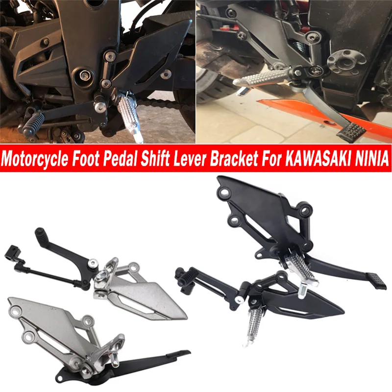 Levier de changement de vitesse de moto pour KAWASAKI NINAlban300/250/R  Z250 Z300 EX250, repose-pieds avant, pédale de course, 2 pièces - AliExpress