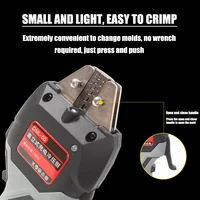 Pince hydraulique sans fil portative 16KN, sertisseuse de fils électrique avec lumière LED et moules, outil de sertissage de bornes 2
