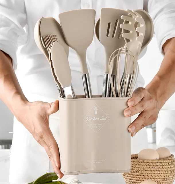Set 12 Utensili Da Cucina In Acciaio Inox 304 - Manici Colorati, Lavabile In Lavastoviglie, Regalo Ideale - Foto 10