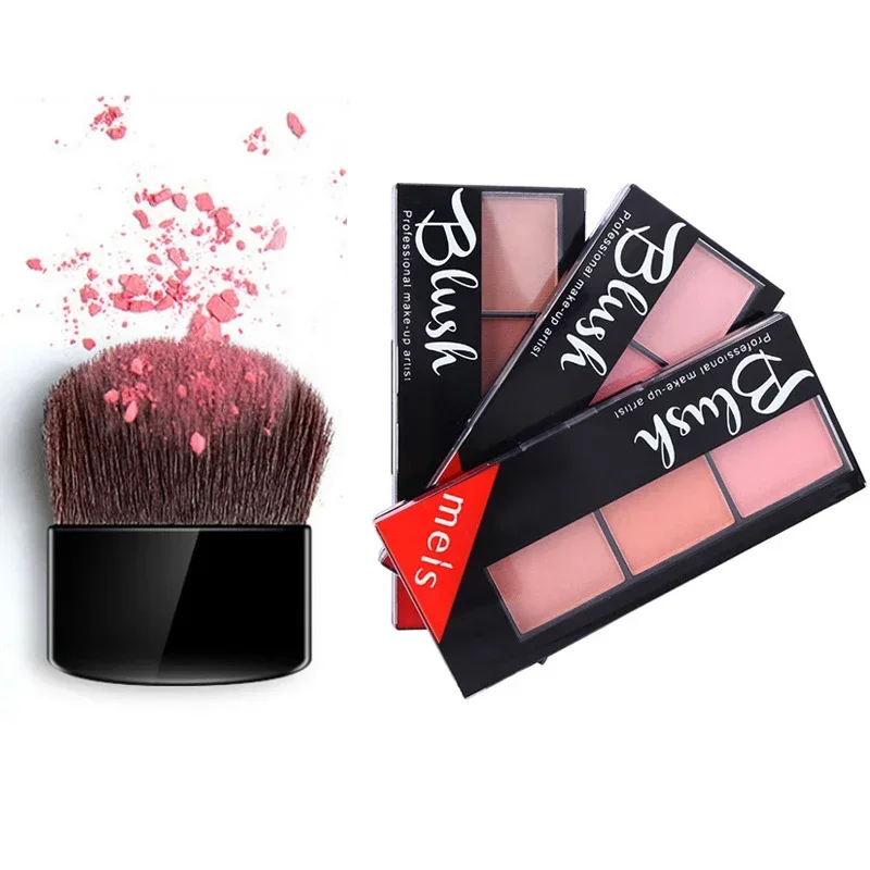 Face Blush Plate Powder Pigment for Women Makeup
