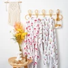 HappyFlute 120*110CM Random Digital Print Bamboo Cotton 2Layer Super Soft Muslin Swaddle High Quality Newborn Baby Bath Wrap 4