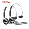 1/2 pack Mpow M5 Bluetooth V5.0 Headset Wireless Truck Driver Headphones Hands-free Call Headset with Mic for Call Center Office 1