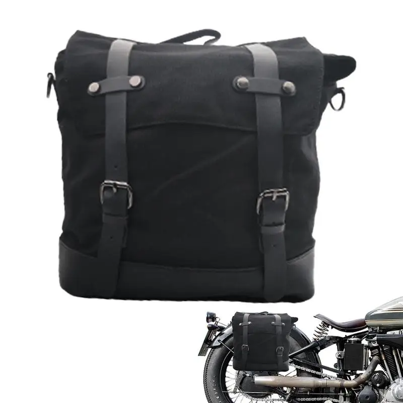 

Motorcycle Panniers Bag Retro Detachable Saddle Bags For Bicycle Waterproof Storage Bag For Hat Water Cup Sunglasses Maintenance