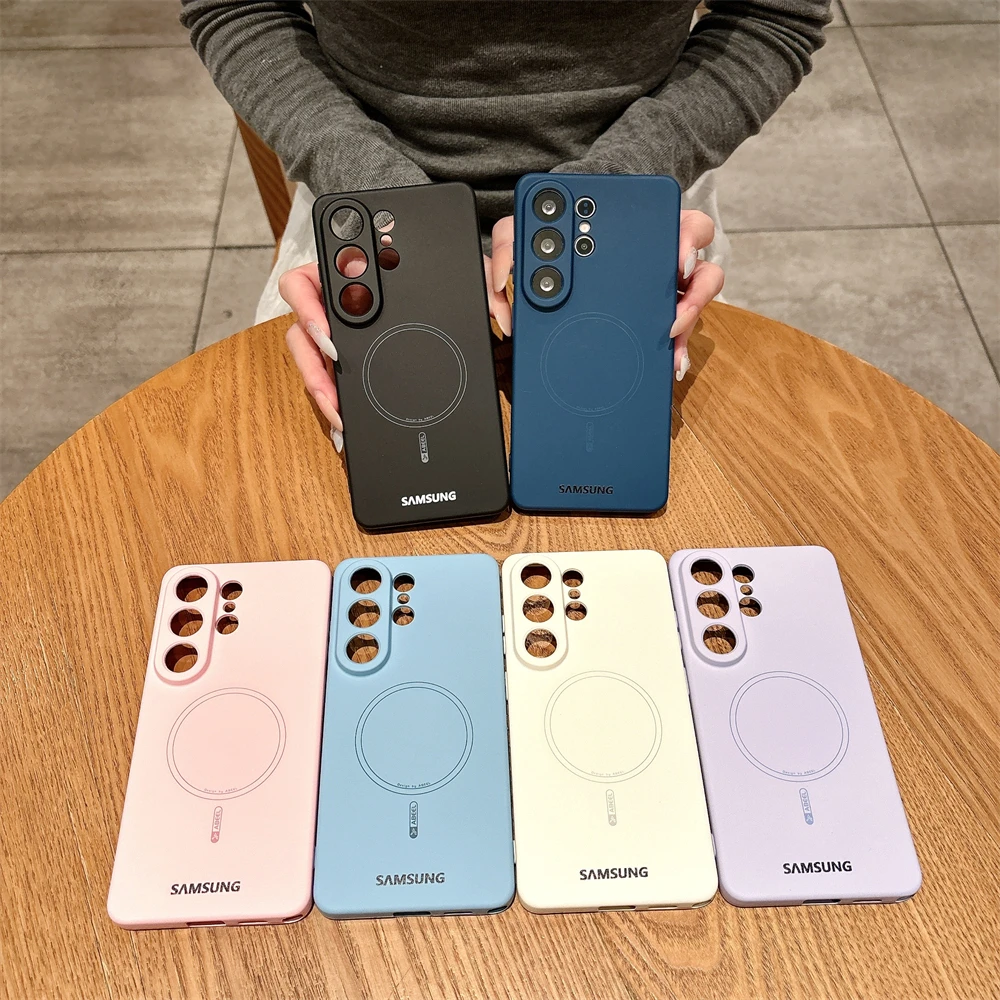 Liquid Silicone Magnetic Case for Wireless Charging - Matte Soft Cover