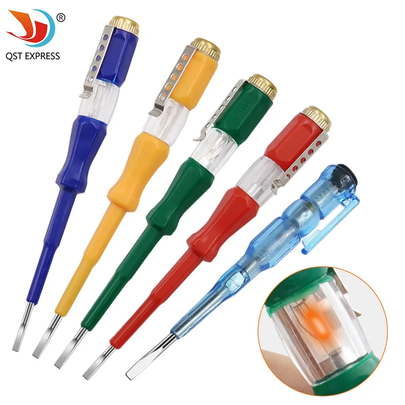 

Electrical Test Pen Waterproof Electric Induced Tester Pencil Screwdriver light Probe Voltage Tester Detector AC DC 100-500 V