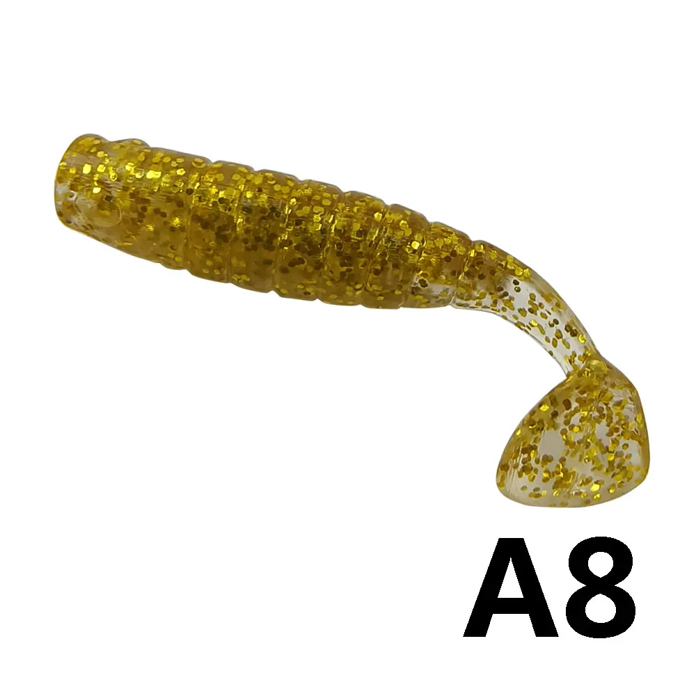 Hexakill 50 Stück Angelköder, 4 cm, 1 g, künstlicher Gummi, weiche Köder, Jigging-Wobbler, Tackle Bass, Silikon-Swimbait – Detail 14
