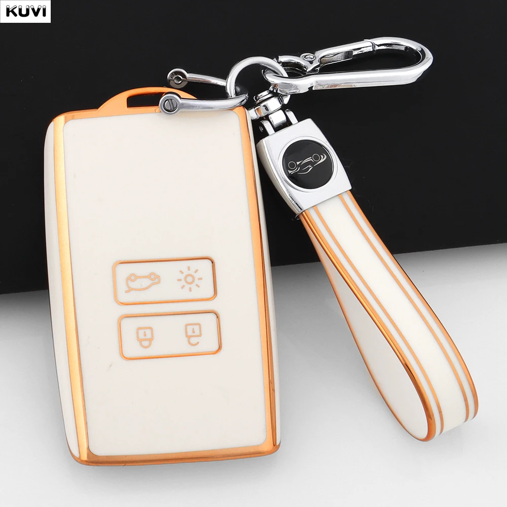 Sleek Pink TPU Car Key Case Cover