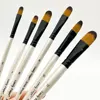 Filbert Paint Brushes Set, 6Pcs Artist Paintbrushes for Acrylic Oil Watercolor Gouache Painting, Premium Nylon Art Paint Brush 3