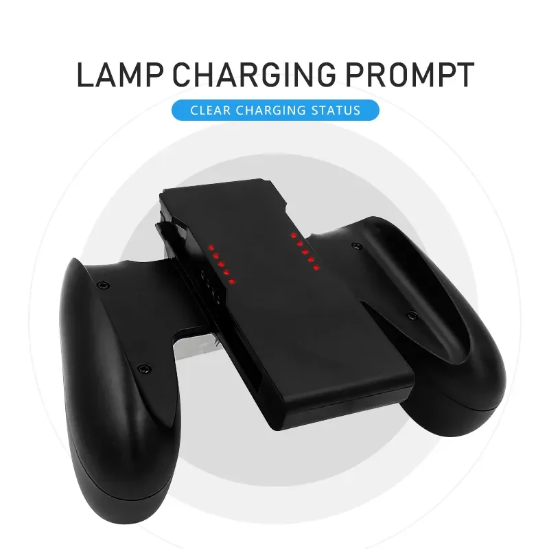 【No-profit】 DATA FROG Grip Handle Charging Dock Station Charger Chargeable Stand For Nintendo Switch OLED Joy Pad Handle Controller Charger.