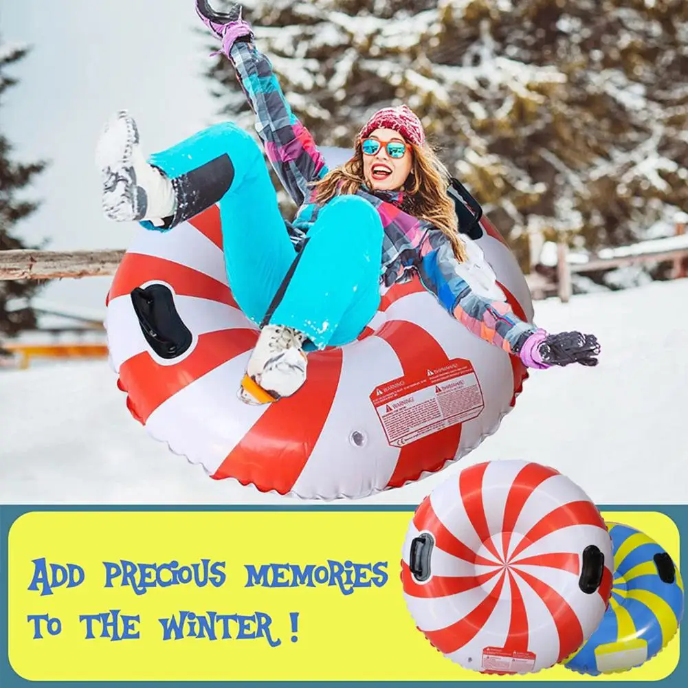 Snow Tube Inflatable Snow Sledding Tubes For Kids Adults Thickened Heavy Duty Sleds With Handles Winter Outdoor Sports Toys