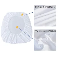 100% Waterproof Solid Bed Fitted Sheet Nordic Adjustable Mattress Covers Four Corners With Elastic Band Multi Size Bed Sheet 2