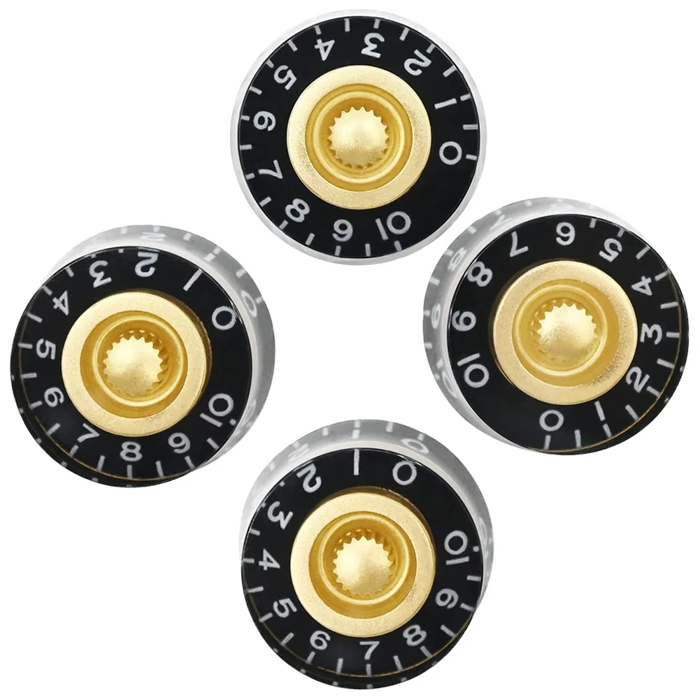 Volume Tone Speed Control Knobs 4Pcs for Les Paul LP Style Bass Electric Guitar Parts