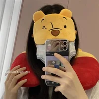 Lovely Pooh Bear U-shaped Neck Pillow Eye Patch Comfortable Travel Pillow With Eyeshade Cartoon Nap Pillow Blindfold Gifts 2