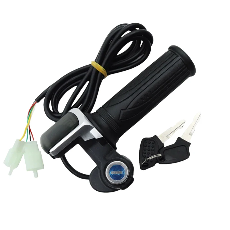 Acceleratore per bici elettrica 24V/36V/48V con display LCD della batteria Impugnatura per acceleratore per bicicletta elettrica con indicatore di alimentazione - immagine 6