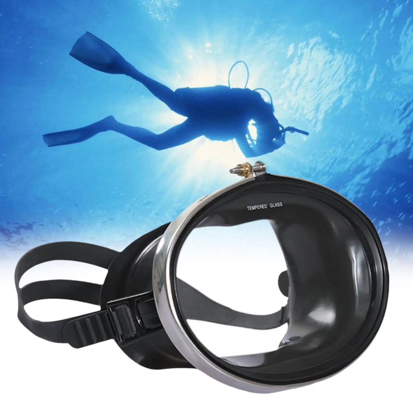 AdjustableWaterproofScubaDivingMasksGearDiveMaskTemperedGlass