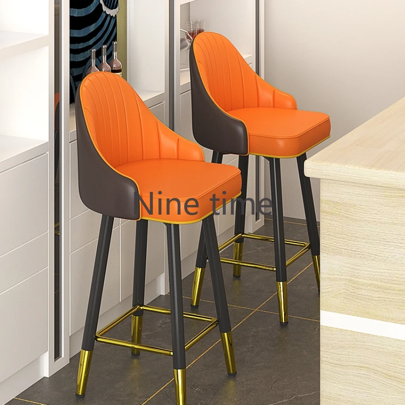 

Luxury High Table Bar Chairs Barstool Shell Restaurant Make Up Bar Stool Waterproof Leg Round Sillas Para Comedor Furnitures