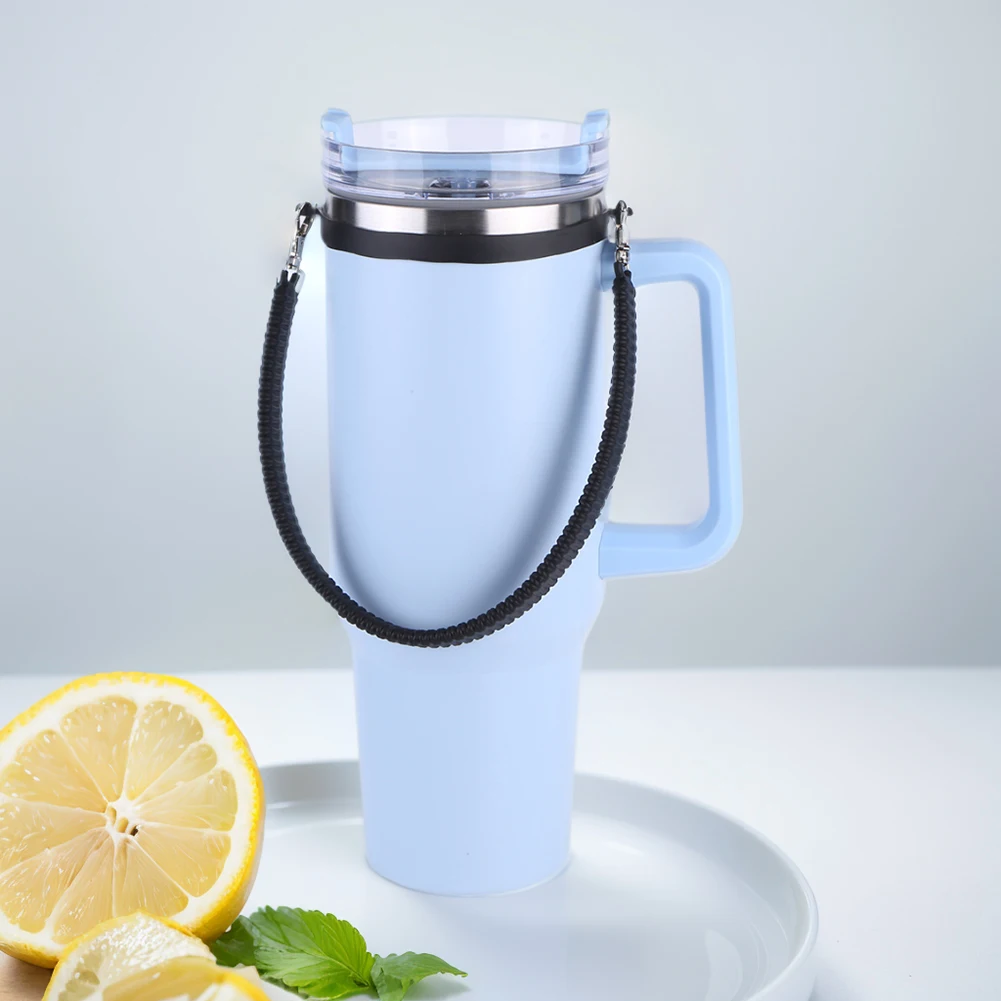 Silicone Water Bottle Handle Portable Thermo Bottle Sling Carrier Holder With Strap for Stanley Cup Accessories
