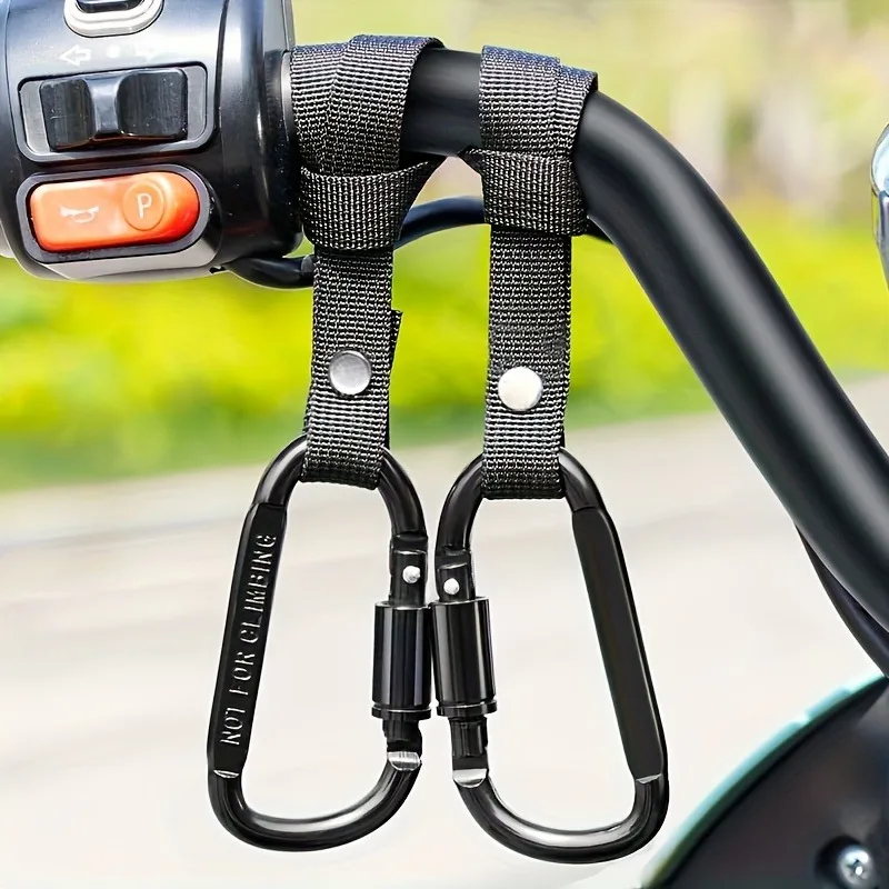 Motorcycle Electric Scooter Hook Front Hook Aluminum Alloy Handlebar for Bicycle Handlebar Clip No-Drill Black